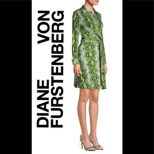 Diane Von Furstenburg Didi Belted Python Dress